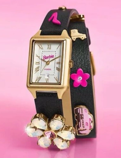 Pre-owned Fossil Women's Barbie Limited Edition Leather Watch