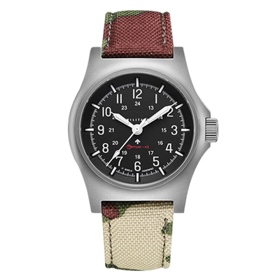 Pre-owned Merkur Men Watch 39mm Pilot Manual Wind Mechanical Wristwatch 20 Years Luminous