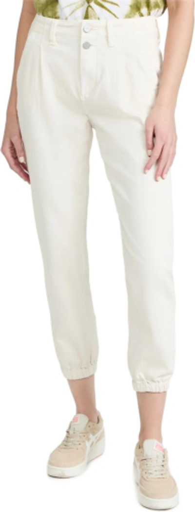 Pre-owned Paige Women's Pleated Mayslie Pants In Quartz Sand