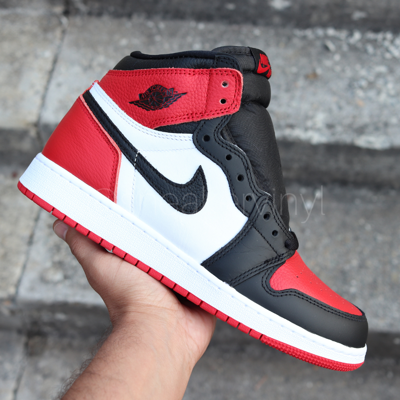 Pre-owned Nike Air Jordan 1 Retro High Og Bred Toe Custom In Red