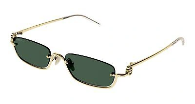 Pre-owned Gucci Sunglasses Gg1278s 002 Gold Green Men Women