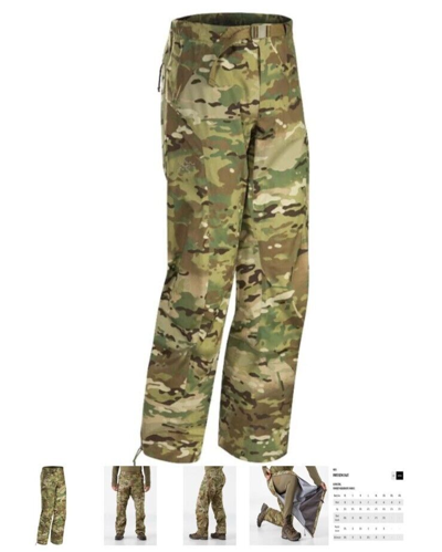 Pre-owned Arc'teryx Brand  Leaf Alpha Lt Gore-tex Pants, Multicam, Small, Reg