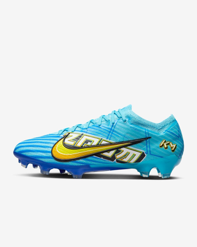 Pre-owned Nike Zoom Mercurial Vapor 15 Elite Km Fg Soccer Shoes - Baltic Blue (dr9996-400)