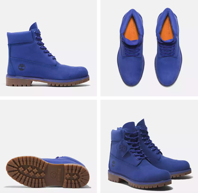 Pre-owned Timberland Men's  50th Anniversary Edition Premium 6-inch Boot Tb0a5ve9 G58 In Bright Blue Nubuck
