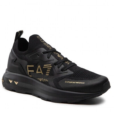 Pre-owned Ea7 Shoes Sneaker Emporio Armani  Man Sz. Us 5,5 X8x113xk269 M701 Black