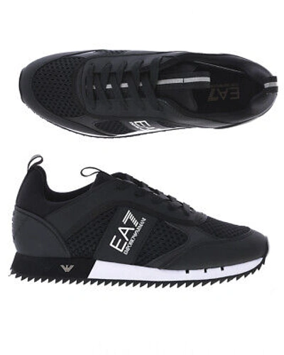 Pre-owned Ea7 Shoes Sneaker Emporio Armani  Man Sz. Us 5 X8x027xk050 A120 Black