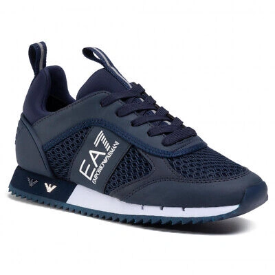 Pre-owned Ea7 Shoes Sneaker Emporio Armani  Man Sz. Us 5 X8x027xk050 D813 Blu