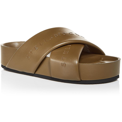 Pre-owned Stella Mccartney Womens Logo Footbed Platform Sandals Shoes Bhfo 3004 In Green