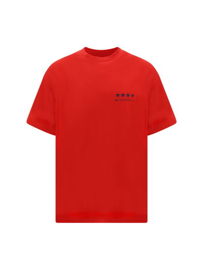 Givenchy 4g T-shirt In Cotton In Red