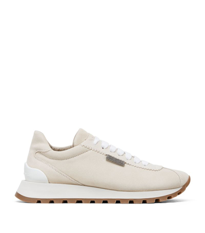 Brunello Cucinelli Suede Running Sneakers In Neutrals