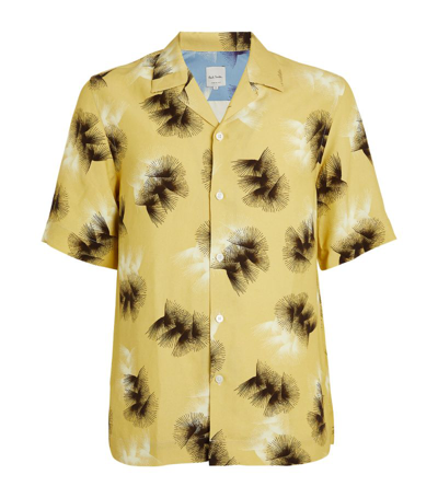 Paul Smith Patterned Short-sleeve Shirt In Yellow