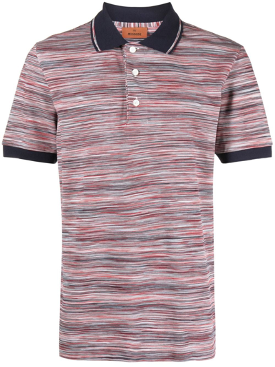 Tory Burch Space-dyed Polo Shirt In Red