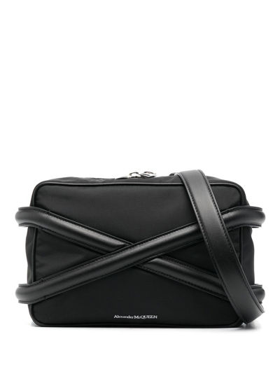 Alexander Mcqueen Harness Nylon Camera Bag In Black