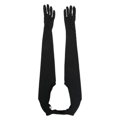 Anna October Lace-trim Slip-on Gloves In Black