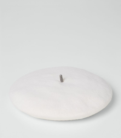 Brunello Cucinelli Kids' Wool Beret In White