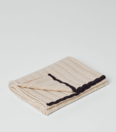 Brunello Cucinelli Kids' Ribbed Cashmere Scarf In Neutrals