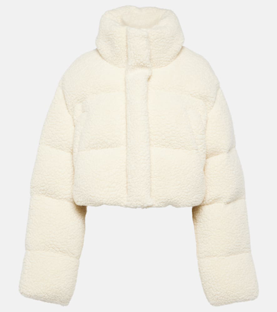 Cordova Kozzy Cropped Wool-blend Puffer Jacket In Neutrals