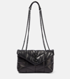 Saint Laurent Puffer Toy Leather Shoulder Bag In Black