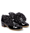 MONNALISA BOW-DETAIL PATENT LEATHER MARY JANE PUMPS