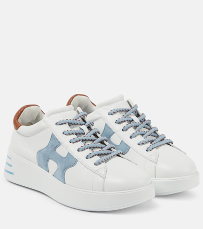 Hogan Rebel Leather Sneakers In White