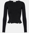 Simkhai Daphane Side Lace-up Top In Black