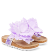 Monnalisa Flip-flop-pantoletten Mit Maxiblume In Purple