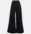 Vetements Big Shape Distressed Jeans In Black
