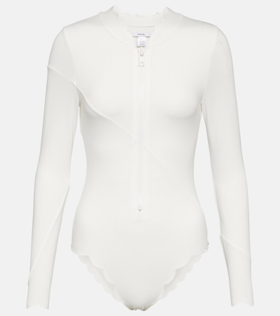 Marysia North Sea Rashguard Swimsuit In White