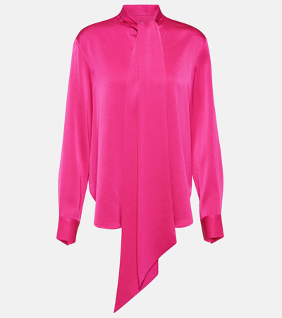Alex Perry Satin Crêpe Blouse In Pink