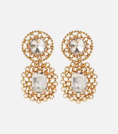 Jennifer Behr Jade Embellished Drop Earrings In Gold