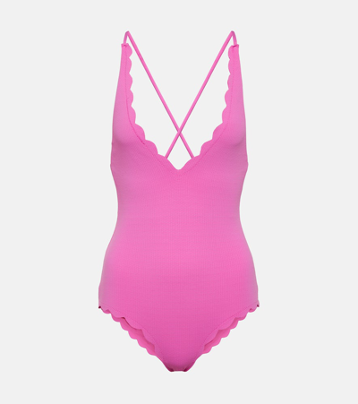 Marysia North Maillot Scalloped Swimsuit In Pink