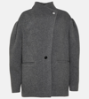 Isabel Marant Oversized Wool-blend Coat In Grey