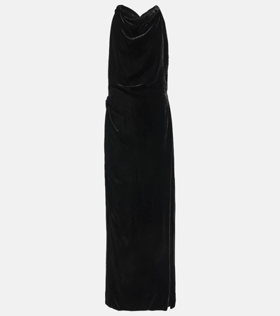 Proenza Schouler Velvet Backless Dress In Black