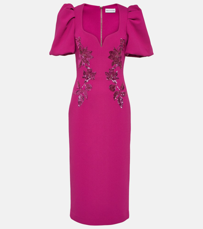Rebecca Vallance Venetia Sequined Midi Dress In Purple