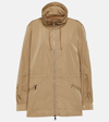 Moncler Enet Technical Twill Parka In Neutrals
