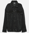 Agolde Wayne Distressed Denim Jacket In Black
