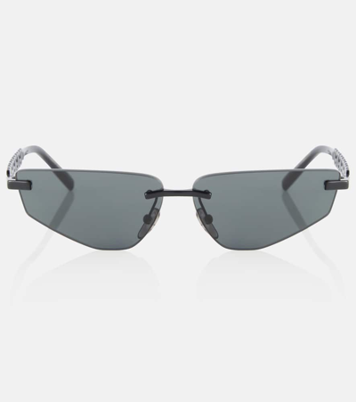 Dolce & Gabbana Dg Essentials Rectangular Sunglasses In Black