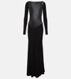 ALEX PERRY OPEN-BACK JERSEY GOWN