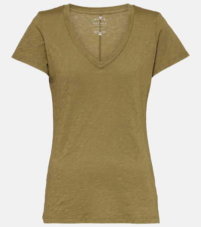 Velvet Lilith Cotton T-shirt In Green