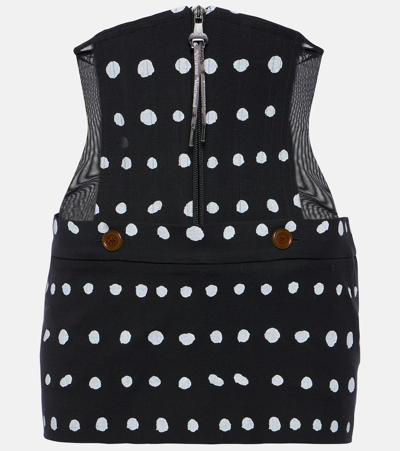 Vivienne Westwood Foam Polka-dot Virgin Wool Miniskirt In Multicoloured