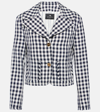 ETRO GINGHAM CROPPED BLAZER