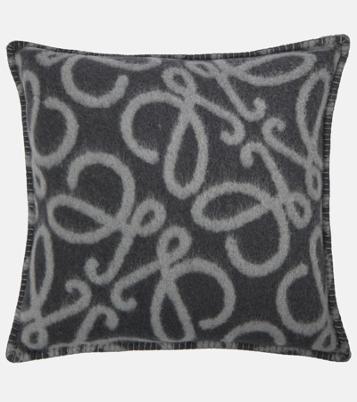 Loewe Anagram Cushion In Black