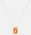 Marie Lichtenberg Mushroom Scapular 18kt Gold Necklace With Diamonds In Gold