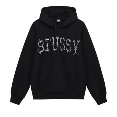 Pre-owned Stussy Barb Hoodie 'black'