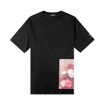 Pre-owned Raf Simons Redux Large Short-sleeve T-shirt With Flower Print 'black'