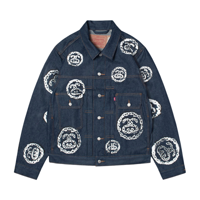 Pre-owned Stussy X Denim Tears Type 2 Jacket 'raw' In Blue