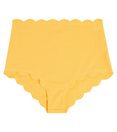 Marysia Bumby Kids' Palm Springs Scalloped Bikini Bottoms In Orange