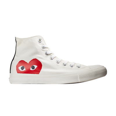 Pre-owned Converse Comme Des Garçons X Chuck 70 Hi 'play' In White