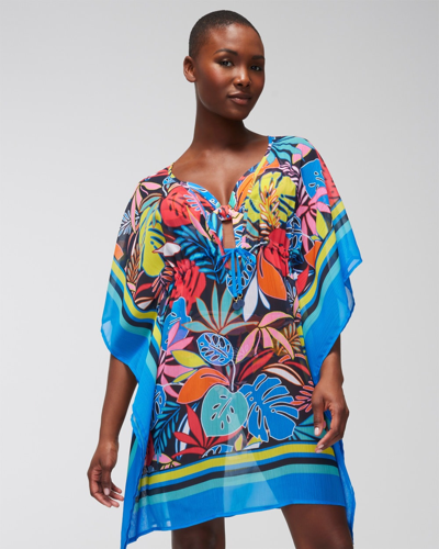 Soma Women's Bleu Rod Color Field Chiffon Caftan In Multi-color Size Medium |
