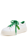 GANNI SPORTY MIX CUPSOLE SNEAKERS CONTRAST STITCH KELLY GREEN